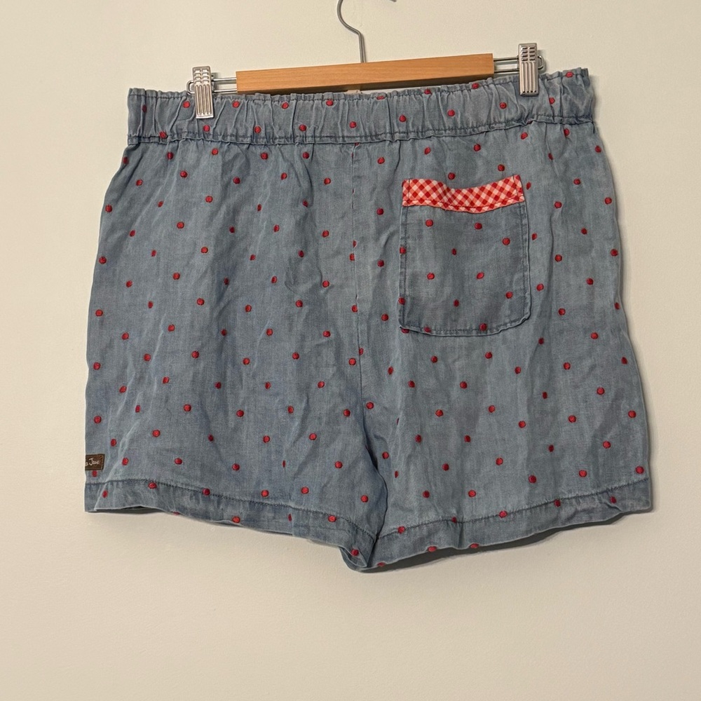 π Matilda Jane Cameron Chambray Dobby Shorts with red polka dots and red tassels - Picture 5 of 9